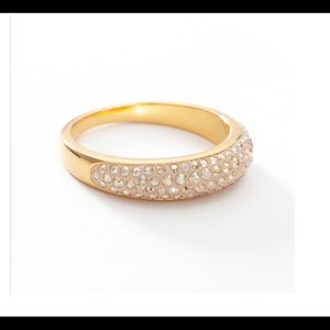 Touchstone Crystal Golden Luna Ring.